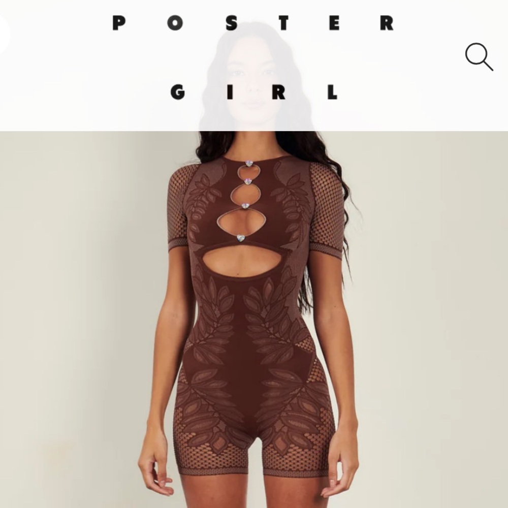 Poster girl dinero Playsuit old money brown
